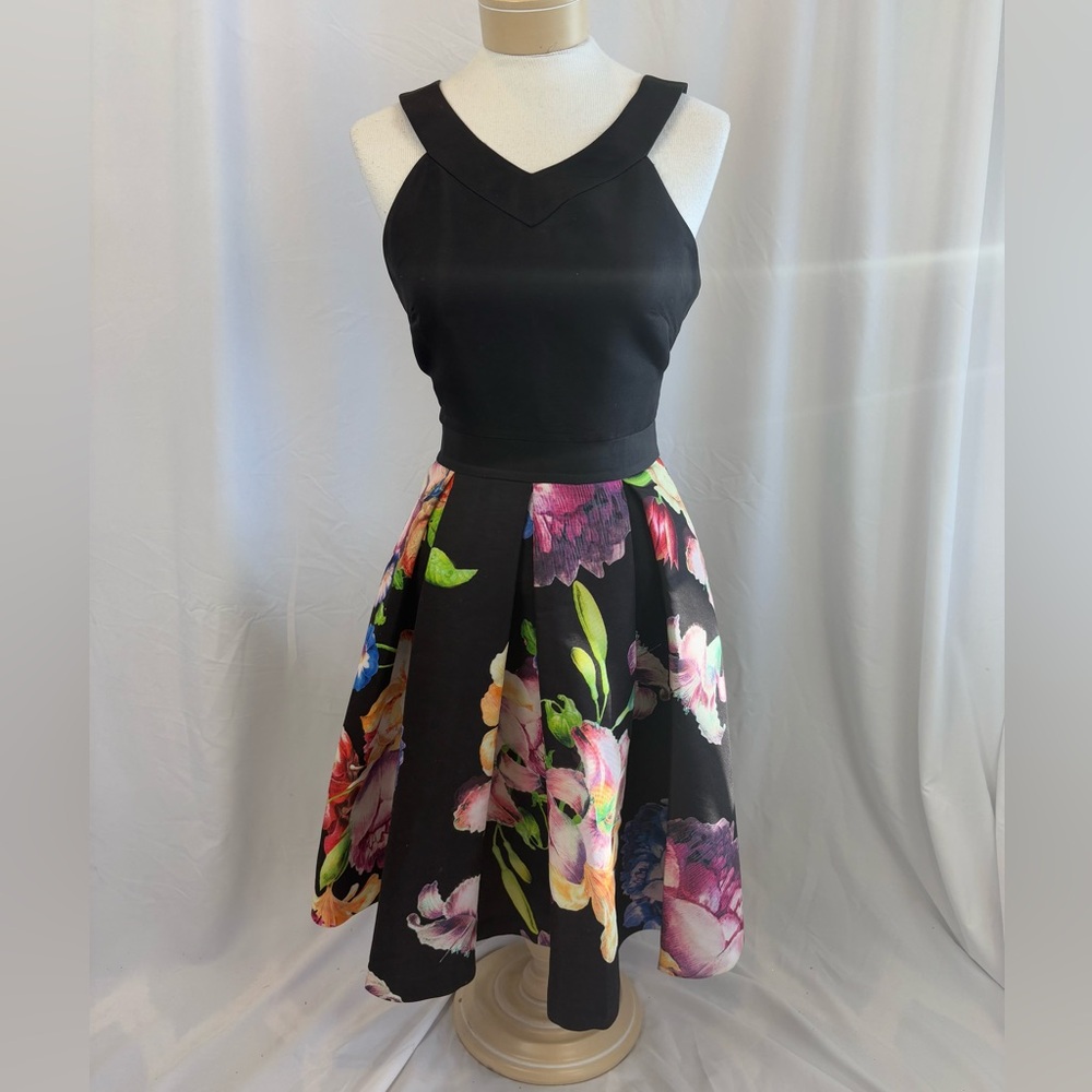 Ted Baker London Illusion floral A-line dress Size  1